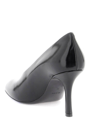 Shiny Heeled Pumps in Polished Leather