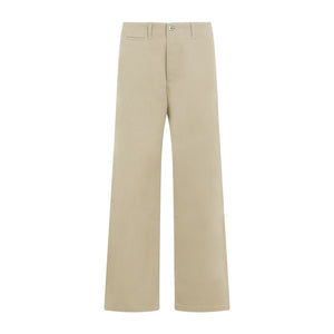 BURBERRY Men's Green Cotton Pants for Spring/Summer 2024