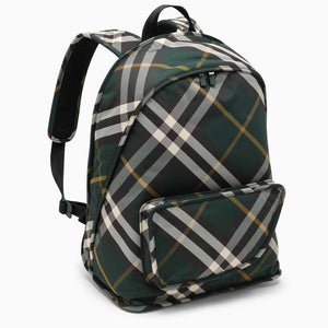 Ivy Green Check Backpack for Men