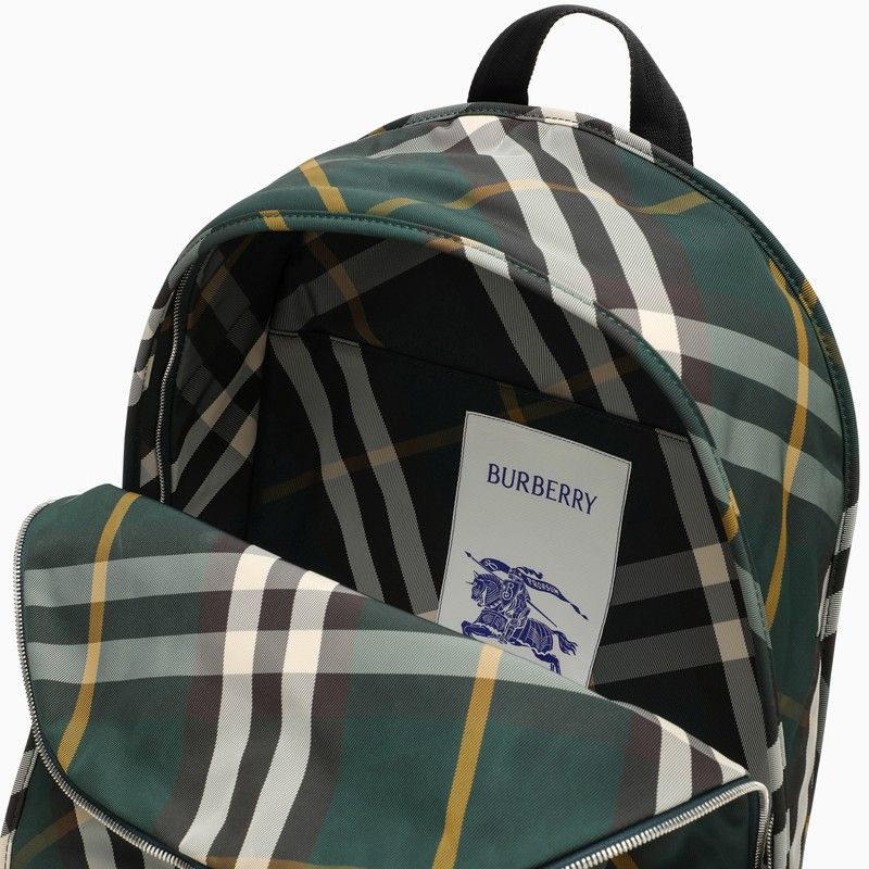 Ivy Green Check Backpack for Men