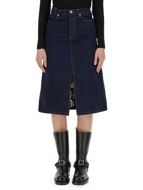 BURBERRY Elegant Denim Skirt Size 8 UK