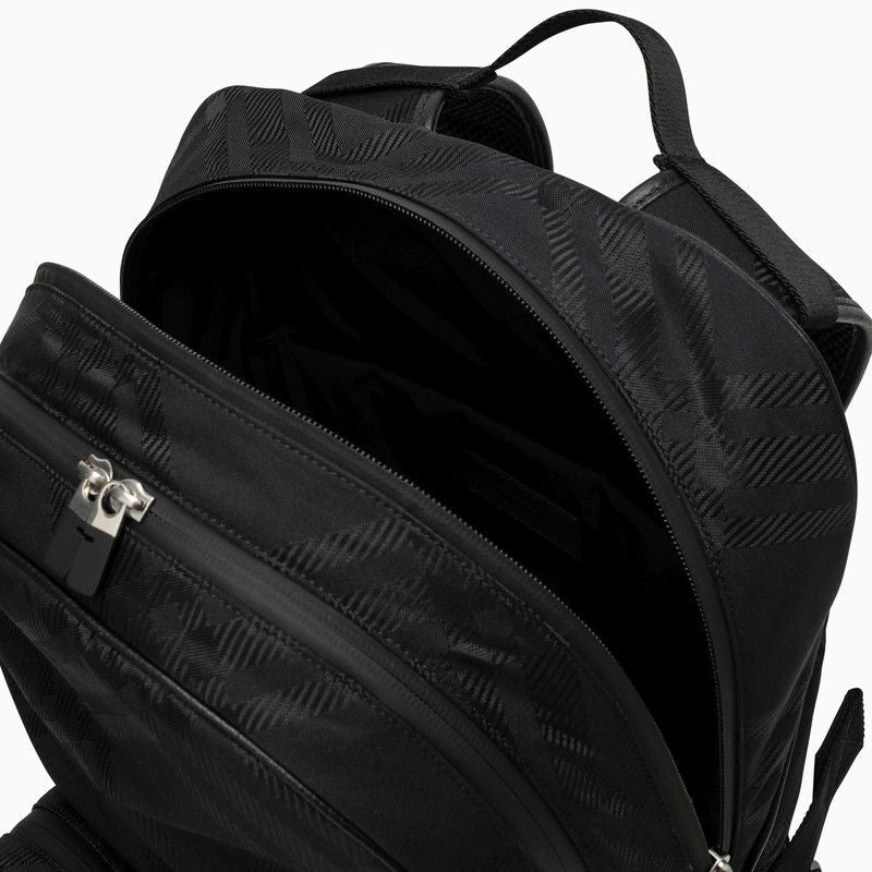 BURBERRY Black Jacquard Check Backpack for Men