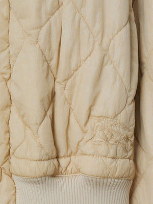 BURBERRY Quilted Beige Jacket with Equestrian Motif for Women