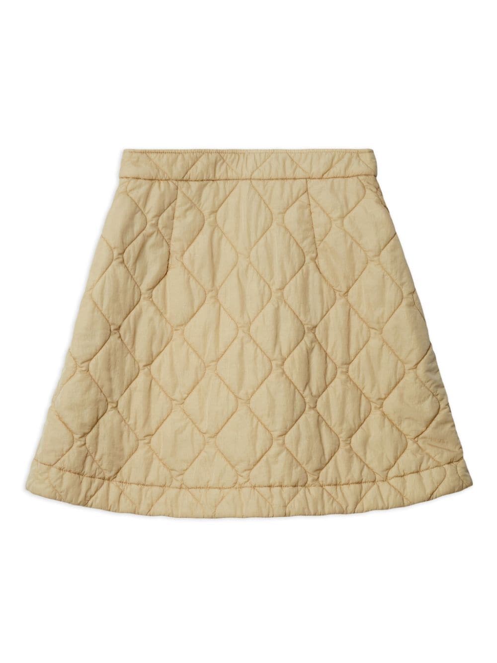 BURBERRY Quilted Mini Skirt in Grey - High-Waisted Trapeze Silhouette for Women