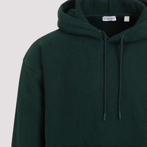 BURBERRY Green Cotton Hooded Sweatshirt for Men in SS24