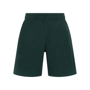 BURBERRY Men's Green Equestrian Knight Cotton Shorts