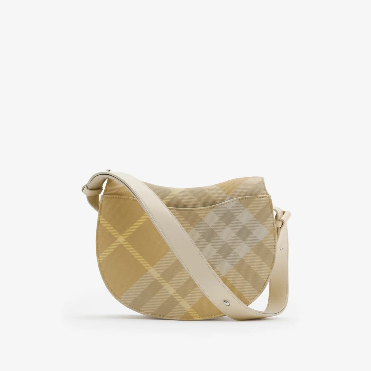 BURBERRY Tan Wool Blend Medium Rocking Horse Crossbody Bag for Women