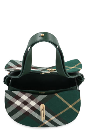 BURBERRY Green Check Crossbody Handbag - Women's Leather Shoulder Bag for SS24