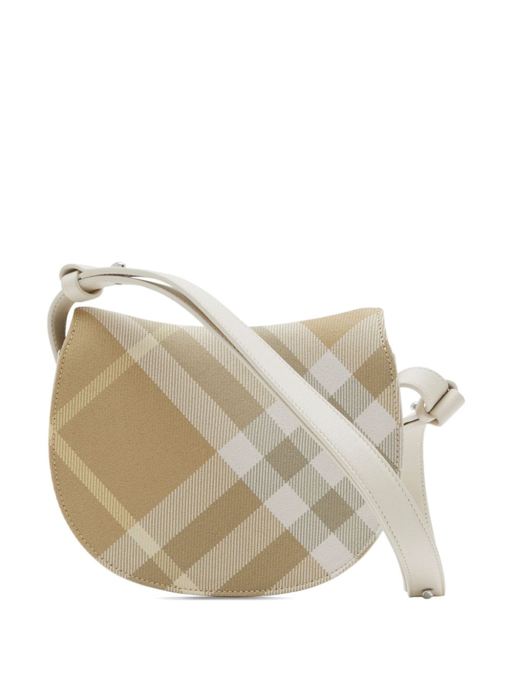 BURBERRY Spring-Summer '24 Pink Checkered Mini Crossbody Bag with Silver-Tone Hardware and Adjustable Strap