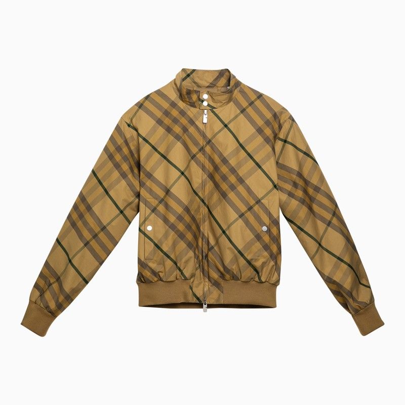 Cedar Yellow Check Cotton Jacket for Men