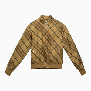 BURBERRY CEDAR YELLOW CHECK PATTERN COTTON JACKET FOR MEN