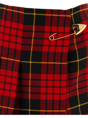 ALEXANDER MCQUEEN Tartan Pleated Mini Skirt