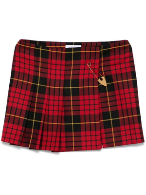 ALEXANDER MCQUEEN Wool Tartan Check Mini Skirt