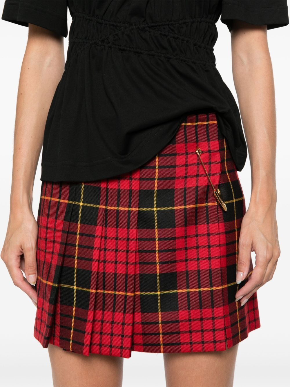 ALEXANDER MCQUEEN Wool Tartan Check Mini Skirt