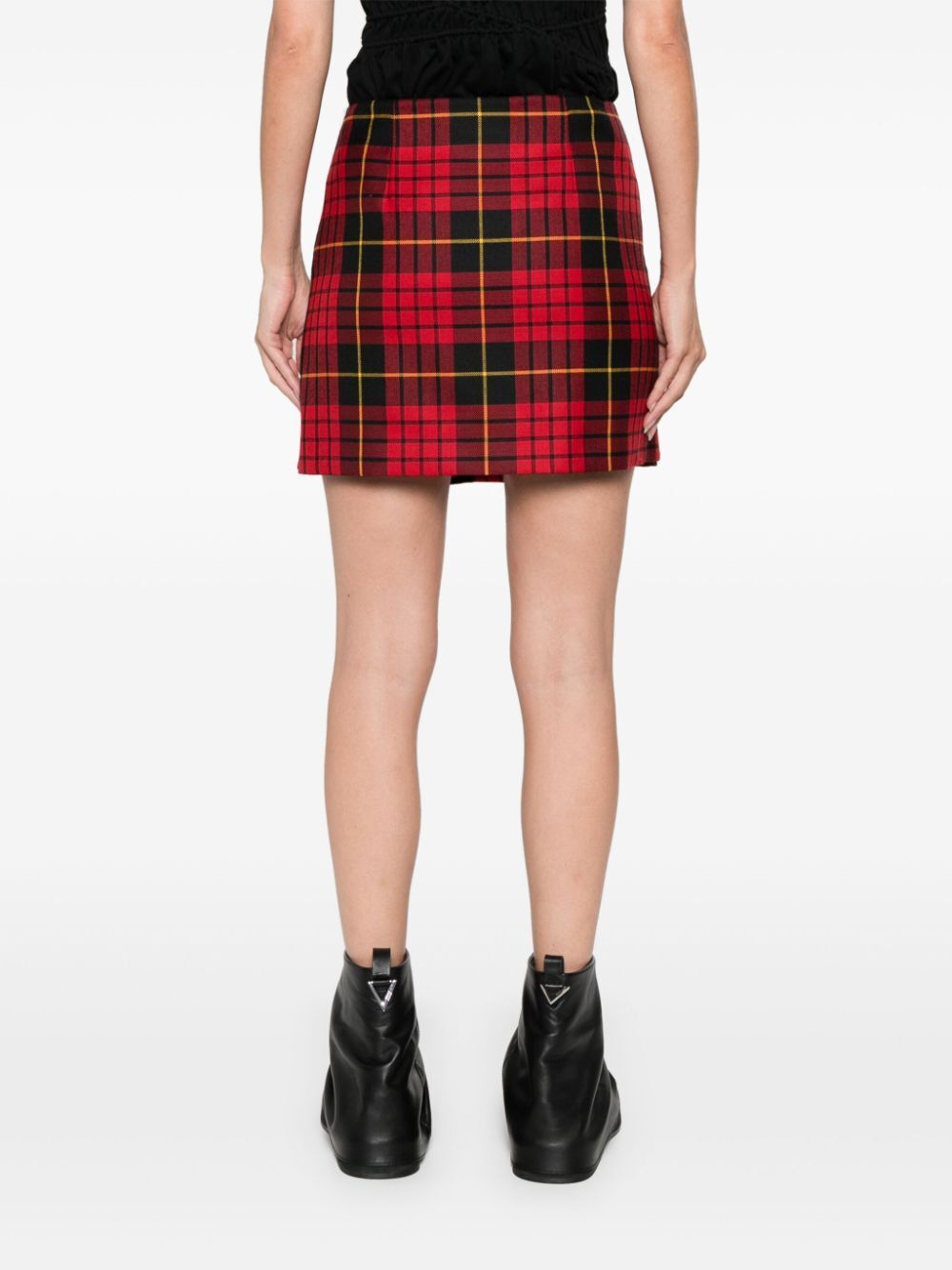 ALEXANDER MCQUEEN Wool Tartan Check Mini Skirt