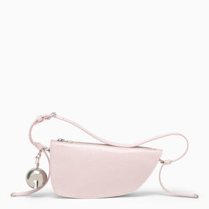 BURBERRY Pink Lamb Leather Shoulder Bag with Antique Silver-Tone Hardware