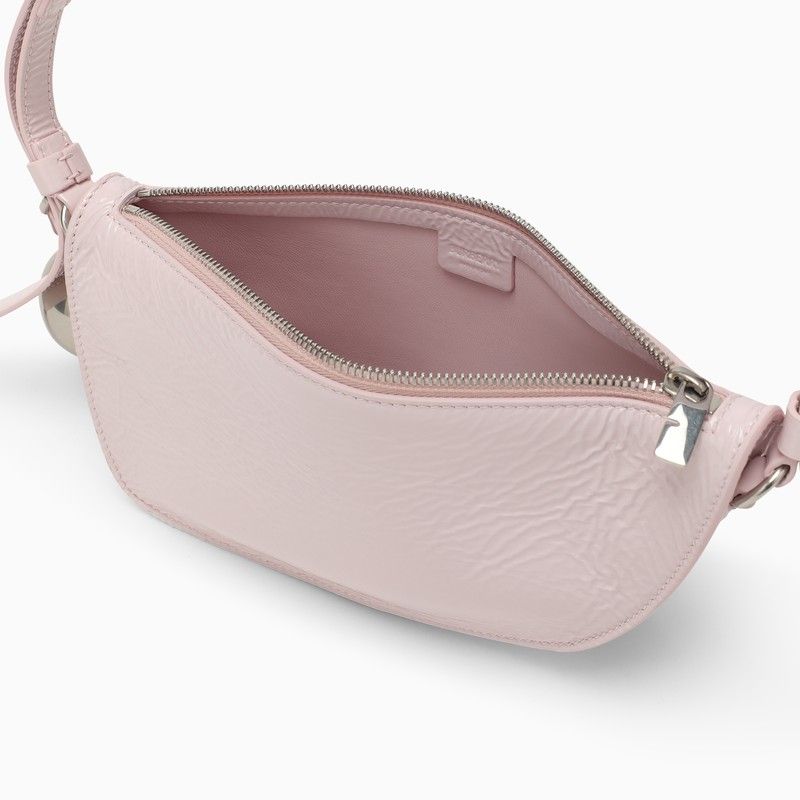 BURBERRY Pink Lamb Leather Shoulder Bag with Antique Silver-Tone Hardware