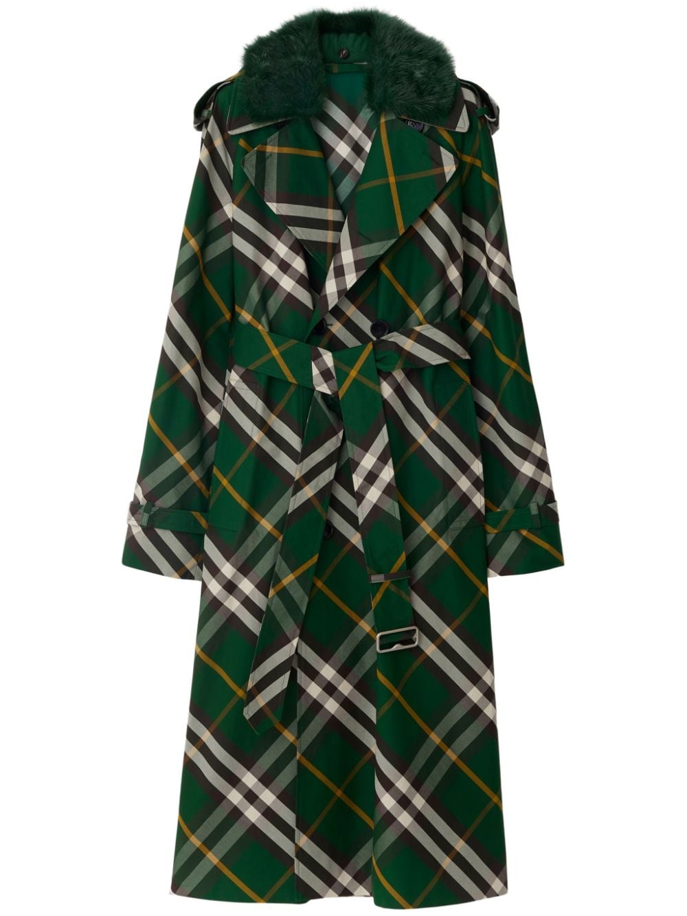 BURBERRY Women's Hooded Trench Coat in Green for SS24