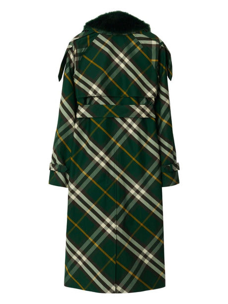 BURBERRY Women's Hooded Trench Coat in Green for SS24