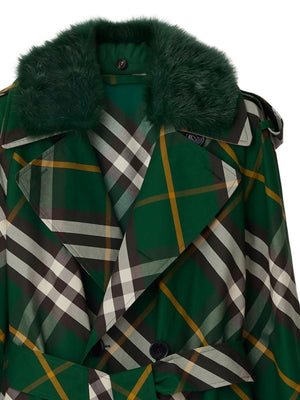 BURBERRY Women's Hooded Trench Coat in Green for SS24