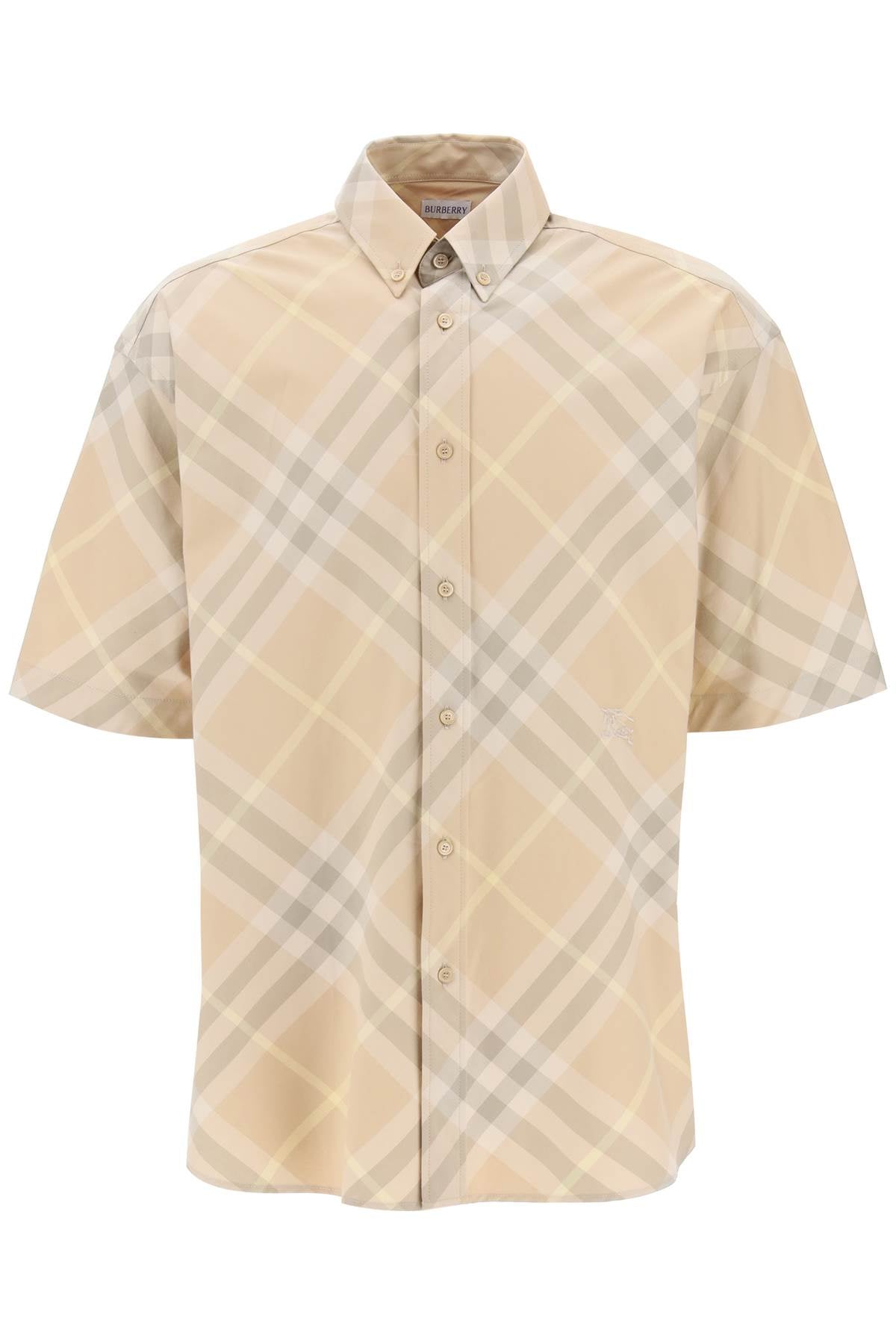 BURBERRY Men's 24SS Beige Long Sleeve Shirt for the Stylish Gentleman