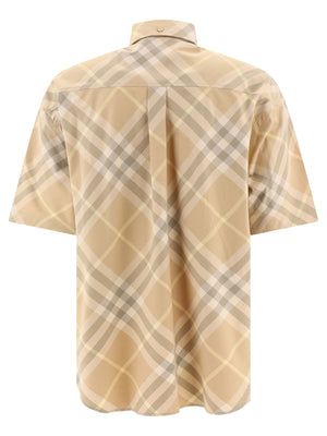 BURBERRY Men's 24SS Beige Long Sleeve Shirt for the Stylish Gentleman