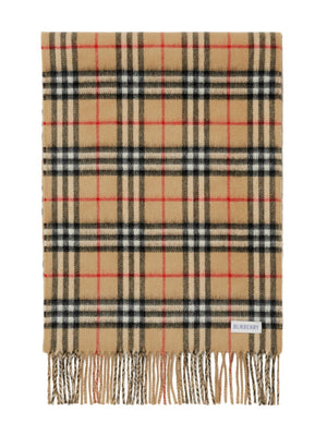 BURBERRY Reversible Beige Cashmere Scarf for Women - SS24 Collection