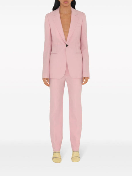 BURBERRY Pink Wool Tailored Jacket for Women - SS24 Collection