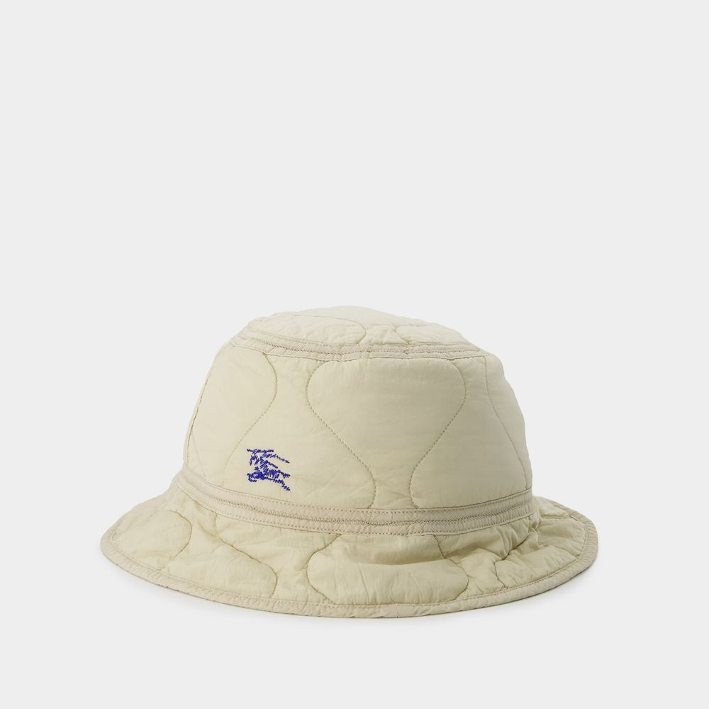 BURBERRY Quilted Bucket Hat for SS24 - Beige