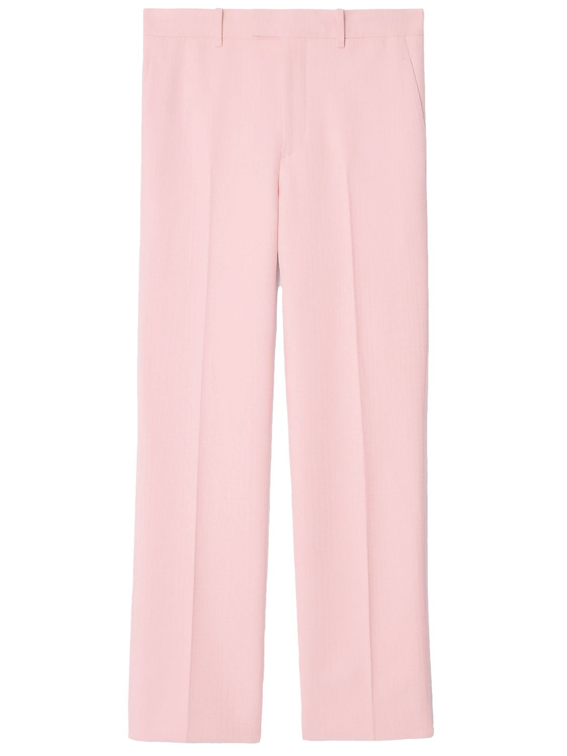 Tailored Trousers in Pink Wool - Regular Fit - UK Sizing