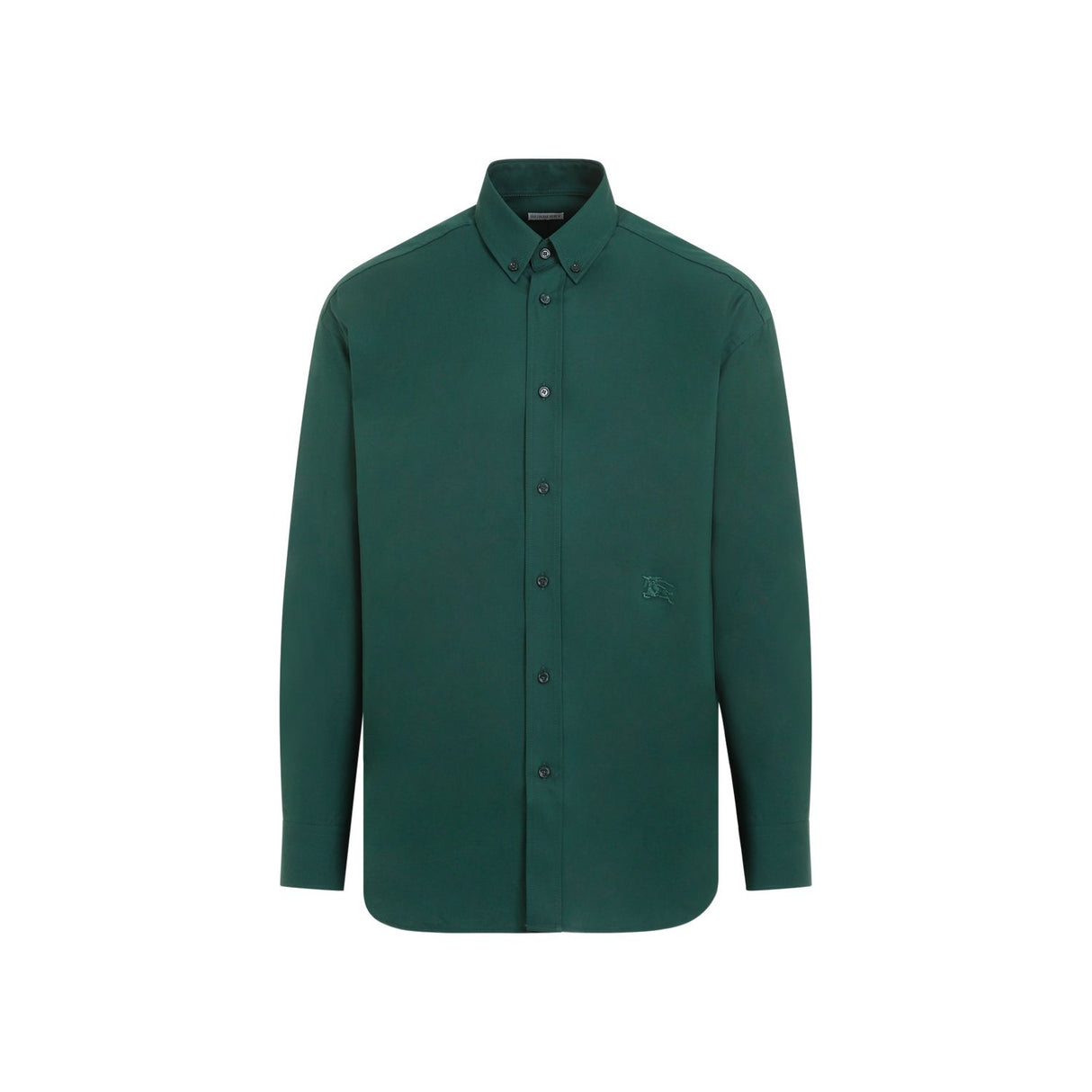 BURBERRY Men's Green Cotton Shirt for SS24