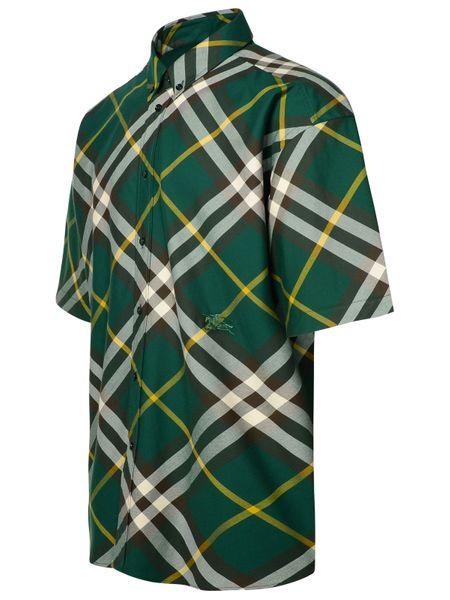 BURBERRY Green Cotton Shirt for Men - SS24 Collection