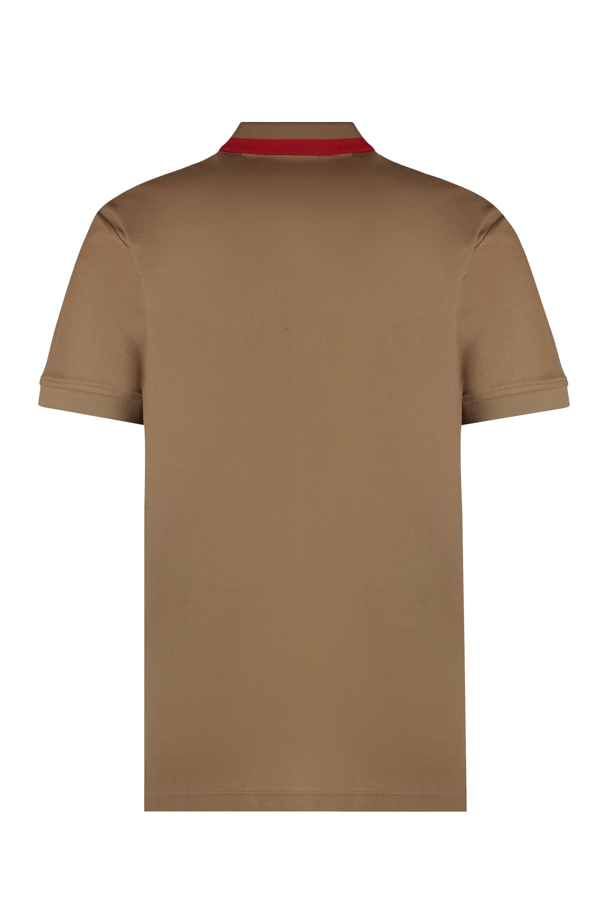 BURBERRY Cotton-Piqué Polo Shirt with Side Slits for Men