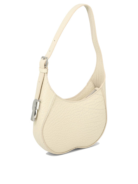 BURBERRY Small Chess White Leather Shoulder Bag with Adjustable Strap and Card Slot - SS24