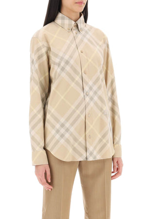 BURBERRY Check Pattern Button-Down Shirt for Women