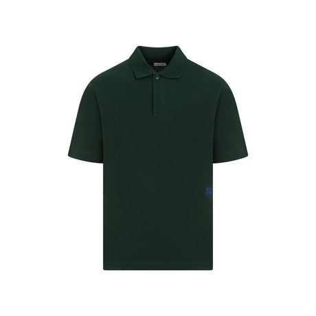 BURBERRY Green Cotton Polo Shirt for Men - SS24 Collection