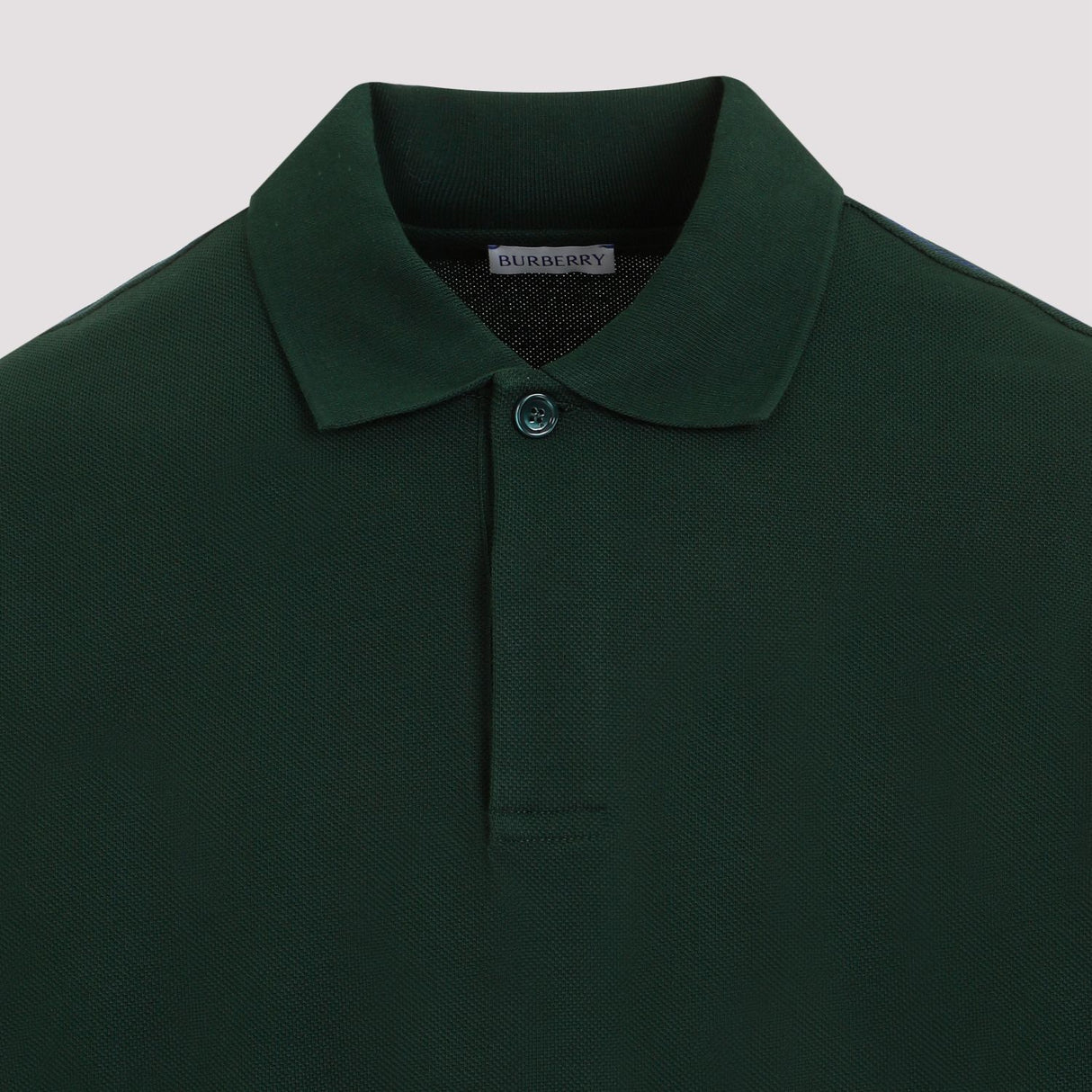 BURBERRY Green Cotton Polo Shirt for Men - SS24 Collection