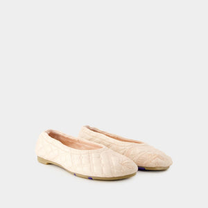 BURBERRY Tan Lamb Leather Ballerinas for Women