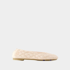 BURBERRY Tan Lamb Leather Ballerinas for Women