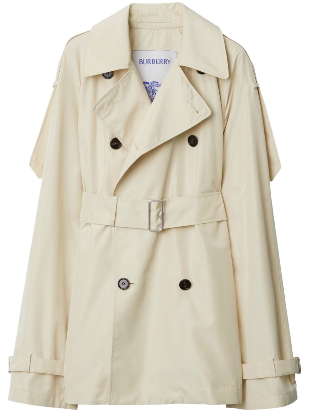 Light Beige Silk Belted Jacket for Women