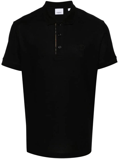 BURBERRY Men's Short-Sleeved Black Top - 2024 Fashion Collection