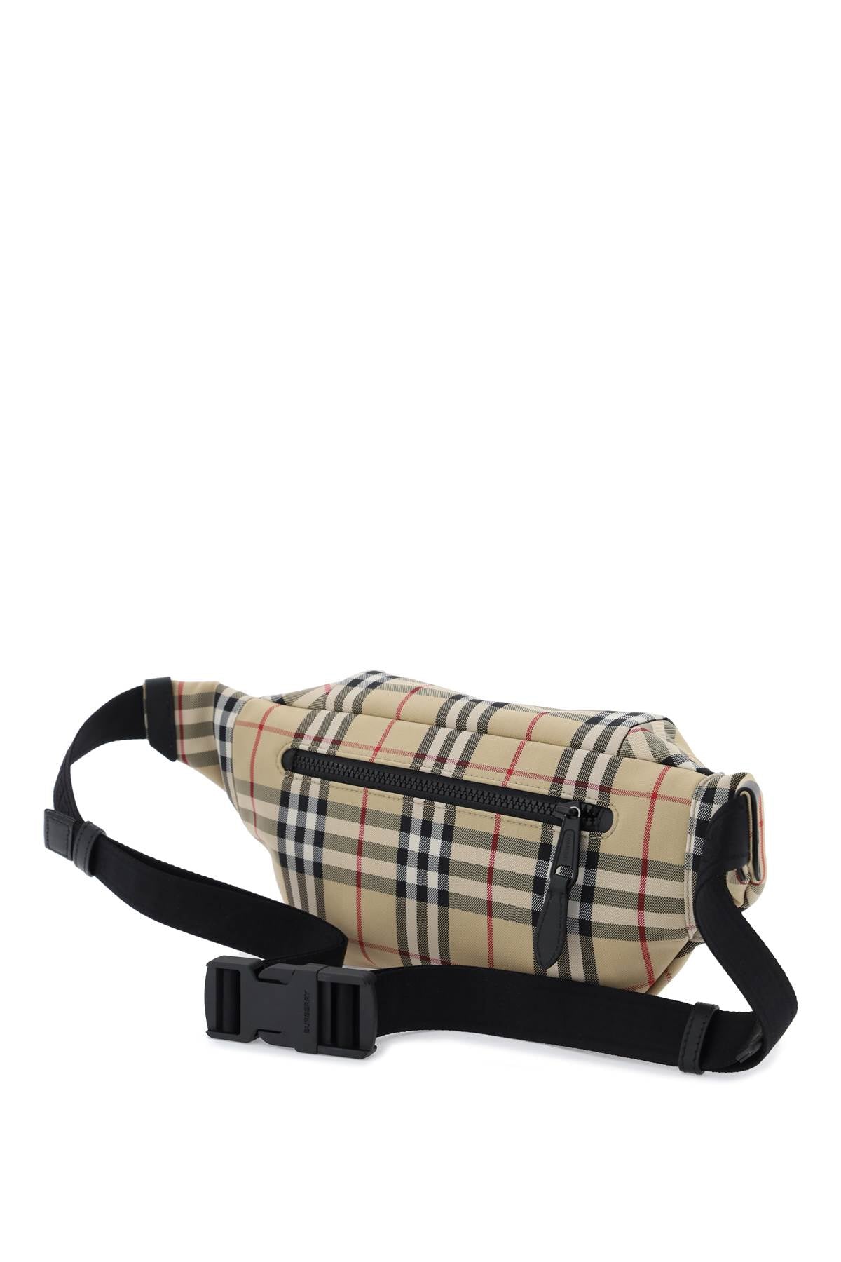 BURBERRY Iconic Check Motif Beltpack for Men in Beige