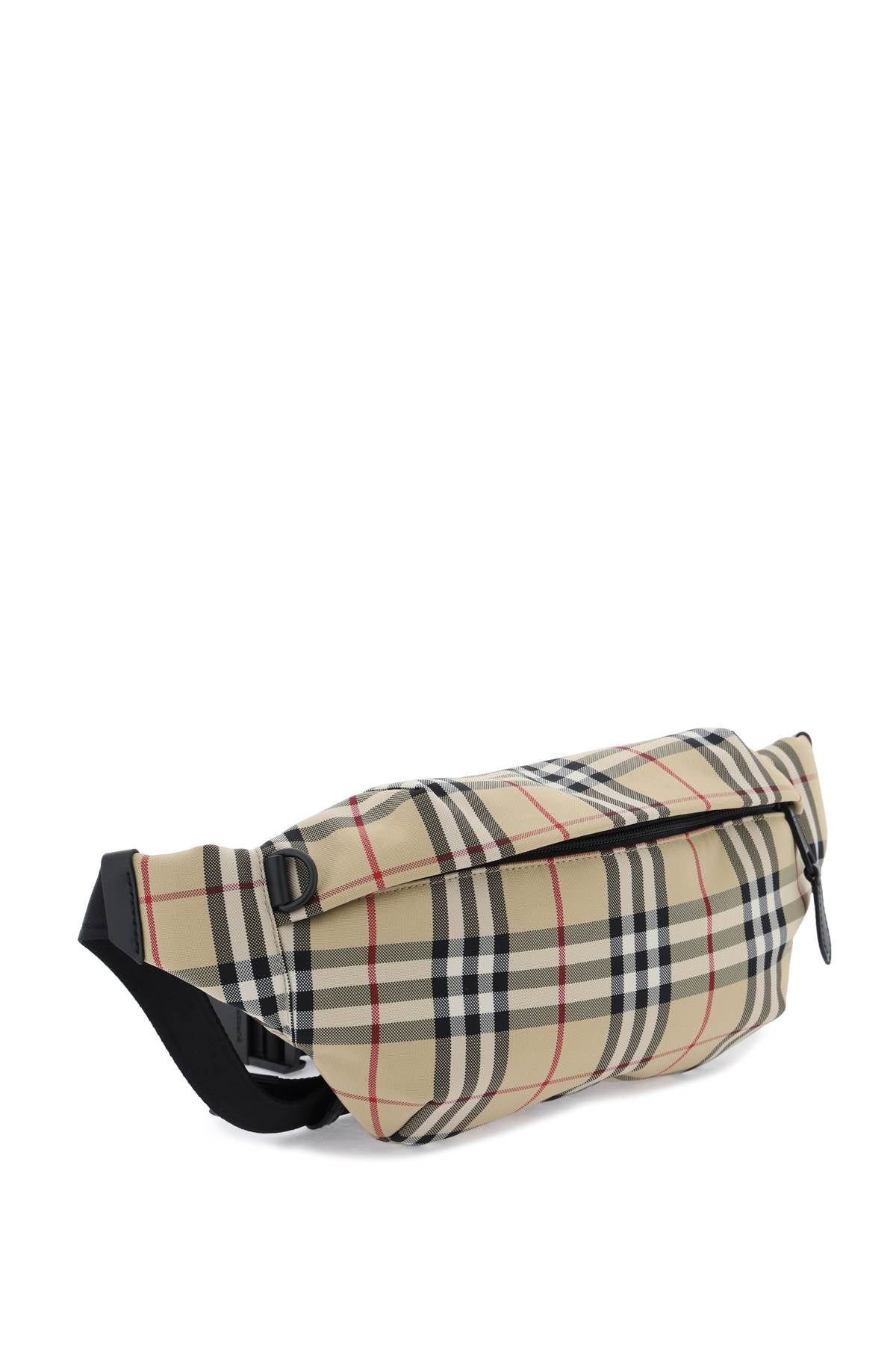 BURBERRY Iconic Check Motif Beltpack for Men in Beige