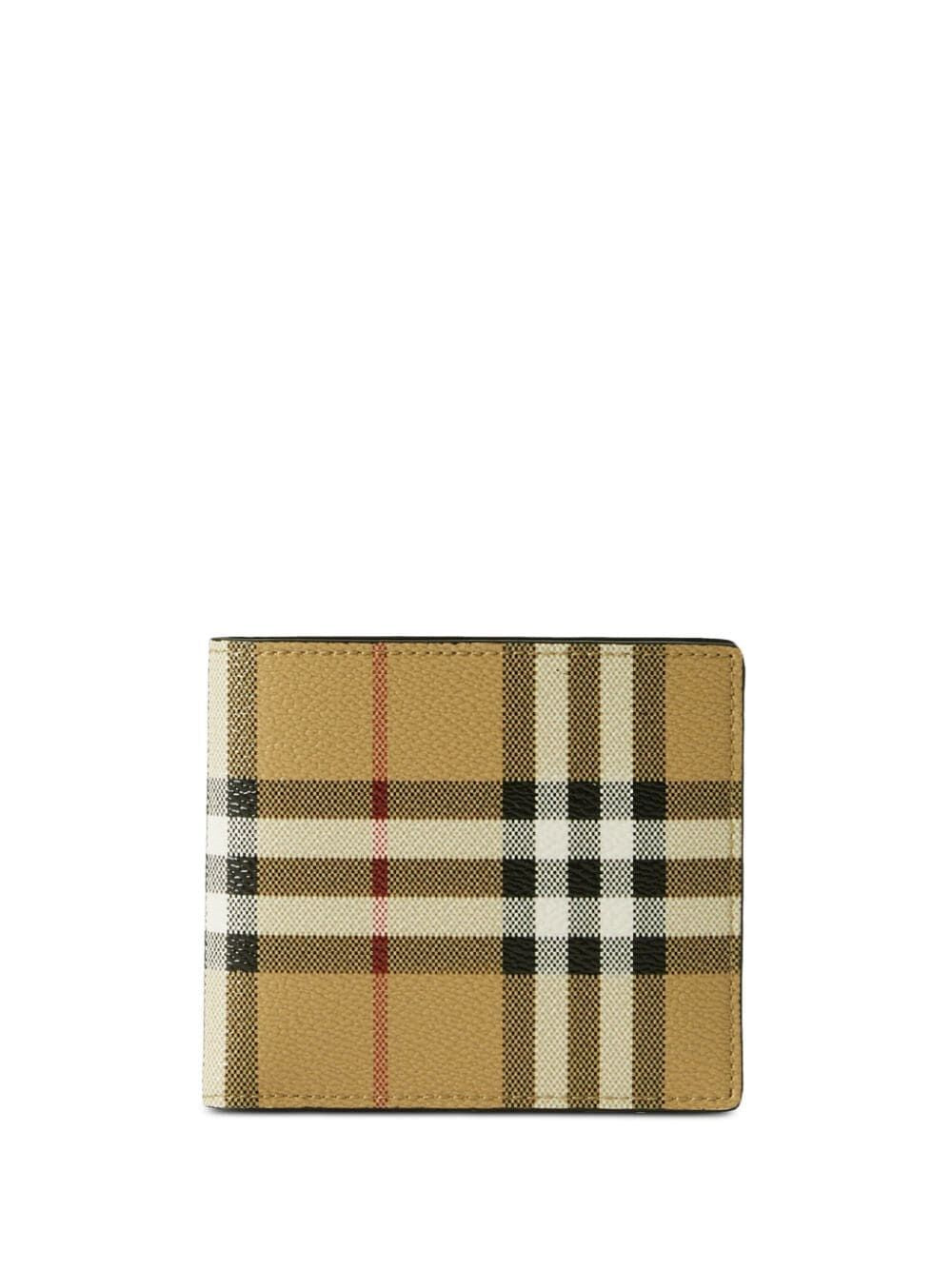 BURBERRY Vintage Check Bifold Leather Wallet for Men - SS24