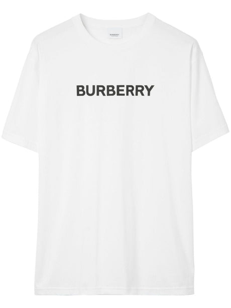 BURBERRY Men's White Cotton Crew-Neck T-Shirt for SS24