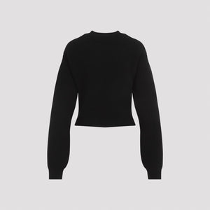 BALENCIAGA Essential Cropped Wool Sweater for Women