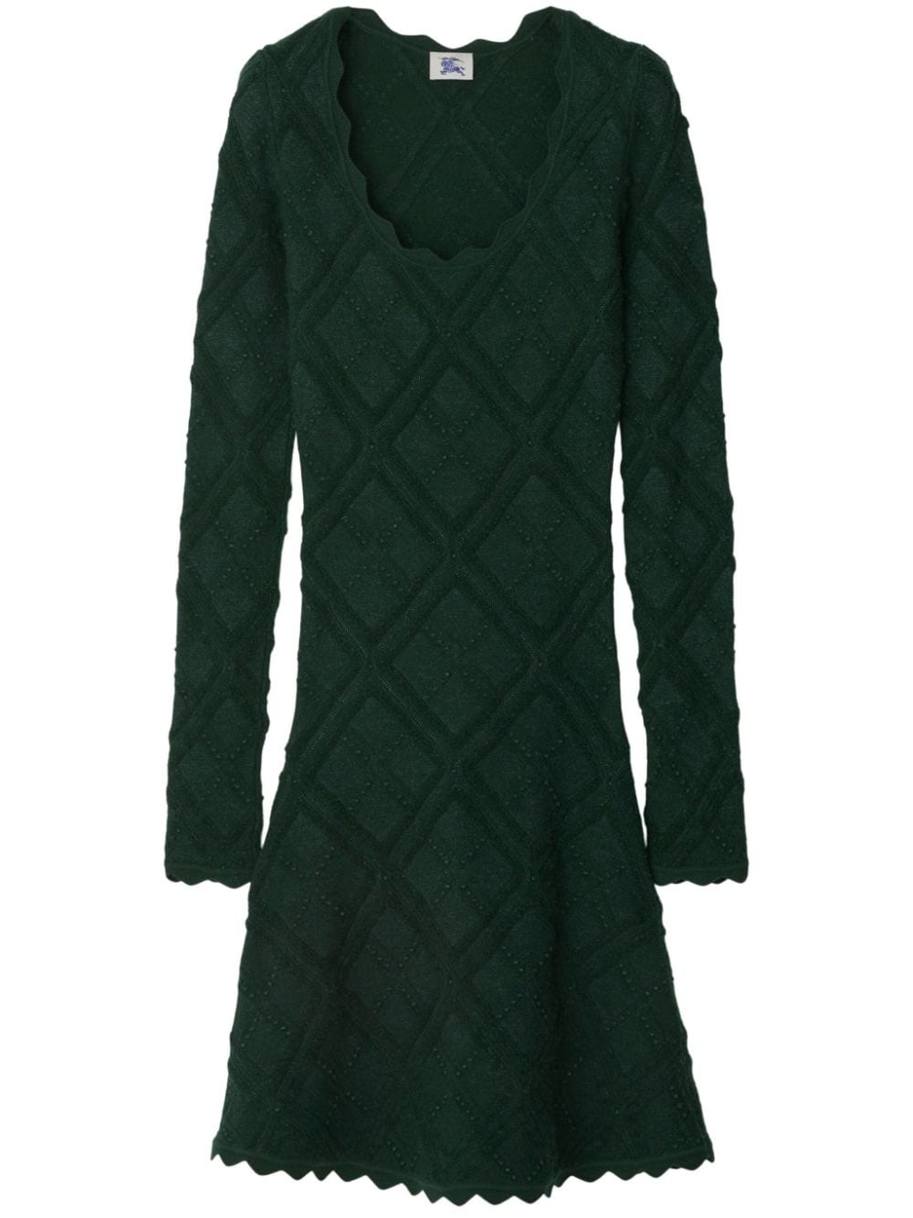 Aran-Knit Wool Dress for Women | Timeless Green Elegance | FW23