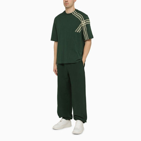 BURBERRY Ivy Green Cotton Jogging Pants for Men