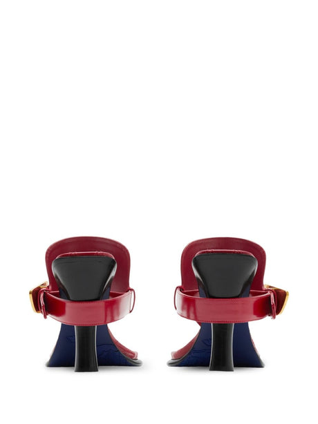 Sandal Nữ Màu Đỏ Kiểu Dáng Cổ Điển Anh Quốc