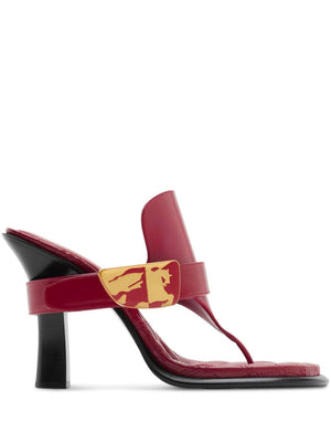 BURBERRY 24SS Red Women's Sandals in Classic British Style